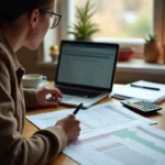 person managing finances to avoid debt traps during high spending seasons